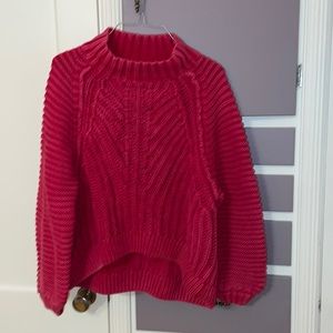Free people Women’s M chunky pink sweater